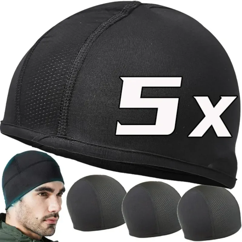 Motorrad Helm Innen Kappe Hut Schnell Trocknend Atmungsaktive Hut Racing Kappe Unter Helm Beanie Kappe Motocross Motor Helm Hut 5/1 stücke
