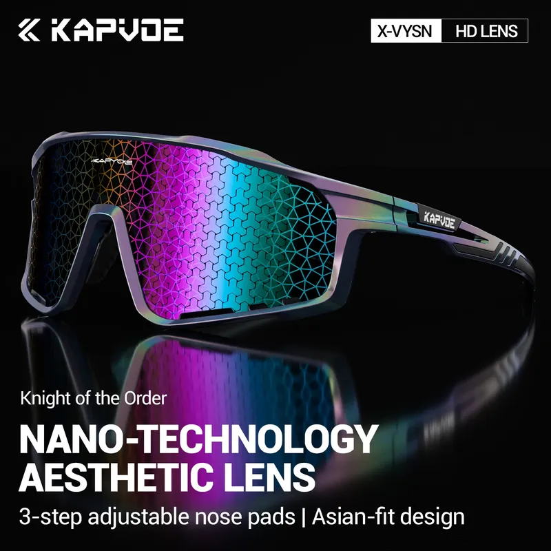 KAPVOE Nano Linsen Radfahren Gläser Mode Outdoor Sport Fahrrad Sonnenbrille Männer MTB Radfahren Sonnenbrille Frauen Rennrad Gläser