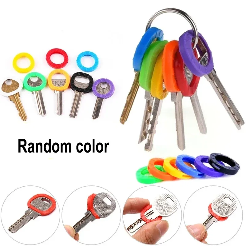 10–32 Stück farbige Schlüsselhülsen, gemischte Farben, weiches Silikon, elastischer Schlüsselanhänger, DIY-Schlüsselanhänger, Markierung zum Unterschenken des Schlüssels