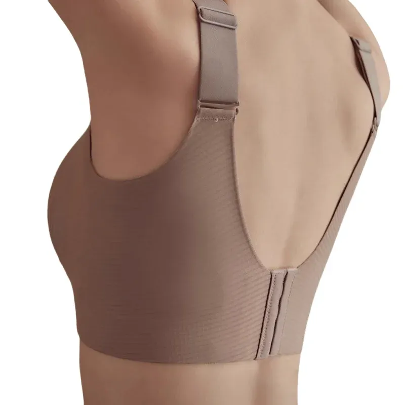 Push-Up-BHs für Frauen, nicht draht gepolsterter BH, nahtlose Unterwäsche, Übergröße, V-Ausschnitt, BH-Oberteil, sexy Dessous, breite Träger, Dessous, M-4XL