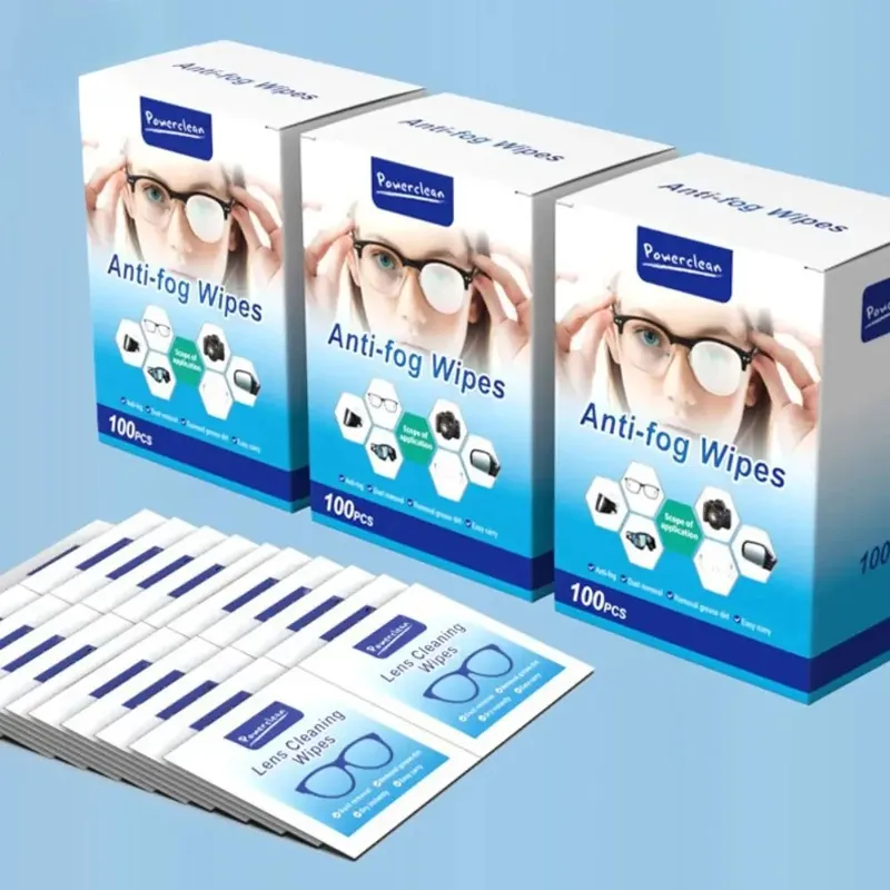 100 Teile/schachtel Gläser Reiniger Feuchttücher Einweg Anti Nebel Beschlagen Staub Entferner Reinigung Objektiv Tücher Sonnenbrille Telefon Bildschirm