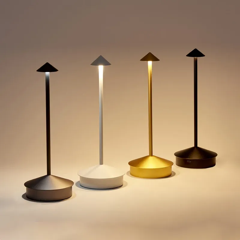 LED-Tischlampe, wiederaufladbar, Touch-Sensor, kabellose Schreibtischlampe, 3 Farben, Nachttisch, kreatives Umgebungslicht, Bar, Raumdekoration, Nachtlicht