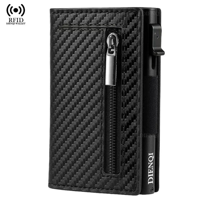 Carbon Faser Rfid Kreditkarte Halter Männer Brieftasche Geld Tasche Luxus Marke Minimalistischen Dünne Dünne Brieftasche Schwarz Kupplung Geldbörse Männlich