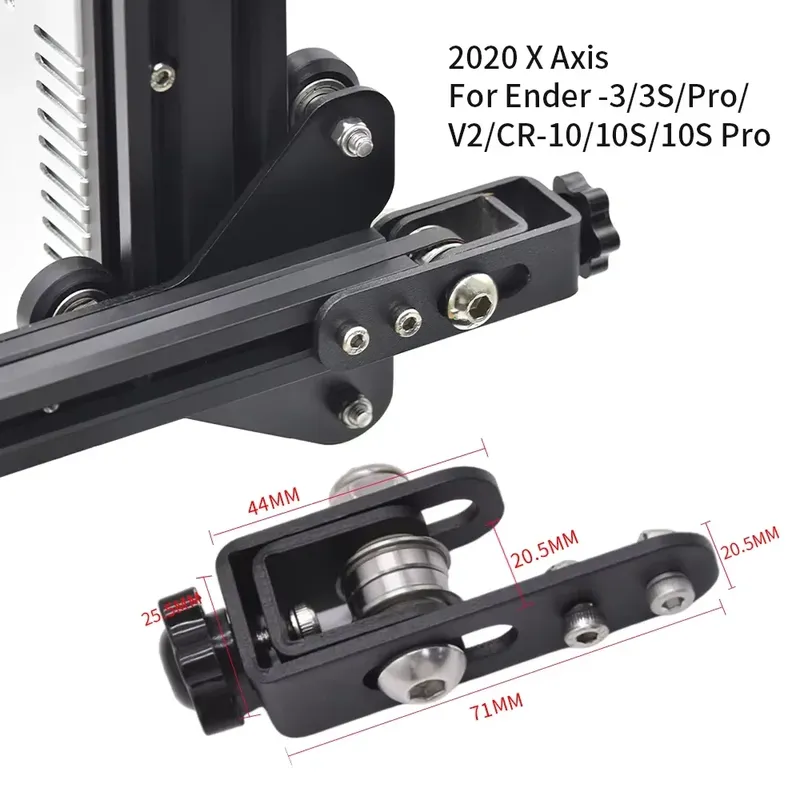 Creativity Ender 3/CR10 Riemen-Synchronspanner-Kit – X/Y-Achse 2020/2040/4040 Profil-Zahnriemenspanner für 3D-Drucker