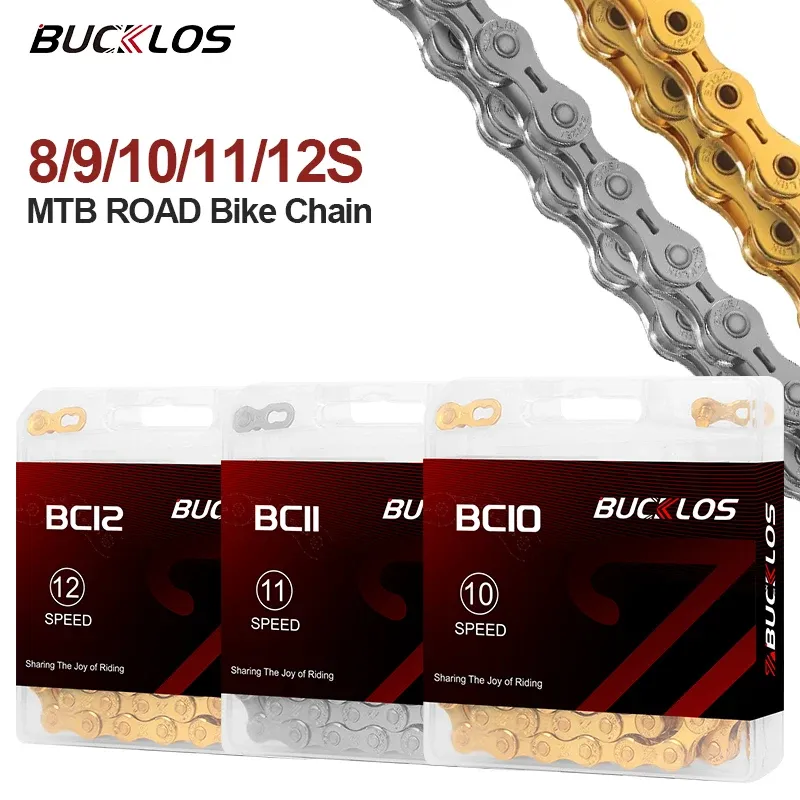 BUCKLOS MTB Fahrradkette Rennrad Corrente 8/9/10/11/12S Mountainbike Strom 10 11 12 Geschwindigkeit Radfahren 10S 9S 8S MTB Fahrradteile