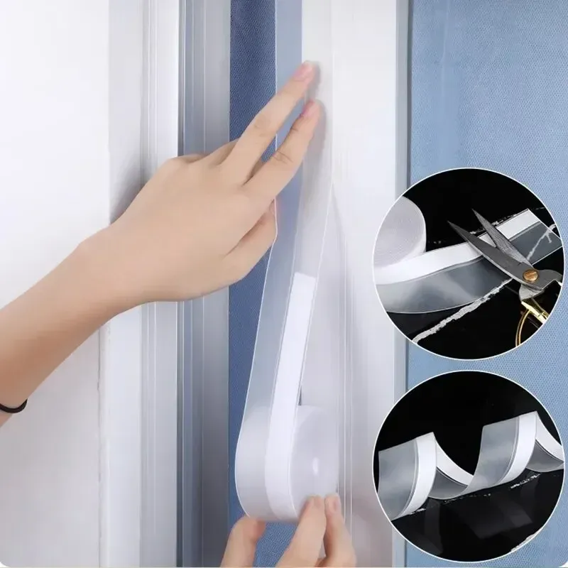 Transparenter Windschutz-Dichtungsstreifen für Balkon, Schiebefenster, Windschutz-Dichtungsstreifen