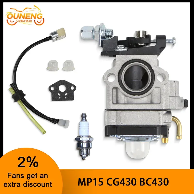 Rasenmäher Vergaser für Walbro CG430 CG520 BC430 BC520 40-5 44-5 43cc 49cc 50cc 52cc Freischneider 2-Takt Motor Vergaser