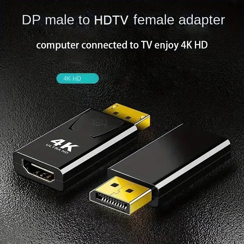DisplayPort-zu-HDMI-Konverter-Adapter mit 4K Ultra HD/1080p DP Stecker auf Buchse für Videoübertragung von PC/Laptop auf TV