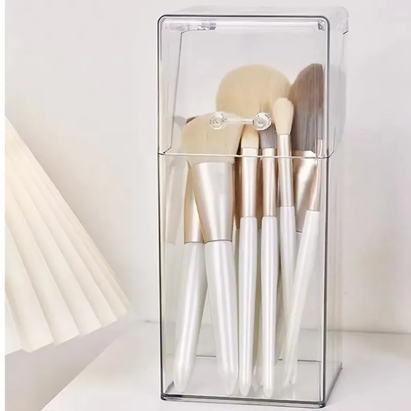 1PC Transparent Einfache Make-Up Pinsel Lagerung Box Multifunktionale Langlebig Praktische Organizer Rack für Schönheit Werkzeuge