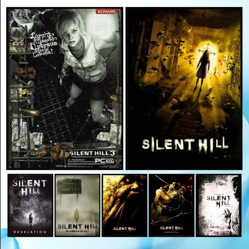 Hot Classic Silent Hill 3-Spiel-Anime-Poster, HD-Kunst, klebrige Wand, wasserdicht, fĂŒr Zuhause, Wohnzimmer, Schlafzimmer, Bar, Ă€sthetische Dekoration - 3.54 EUR