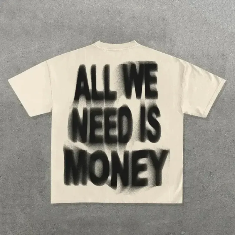 Ins Streetwear Y2k T Shirt Herren Harajuku Hip Hop Grafik Druck Casual Baumwolle Rundhals T-shirt Frauen Gothic Kurzarm Tops