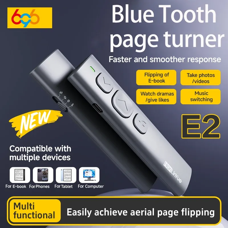Unterstützt IOS Android Bluetooth Page Turner Kamera/Musiksteuerung Stift Paging Gerät E-Book Reader Swipe Short Video Fernbedienung