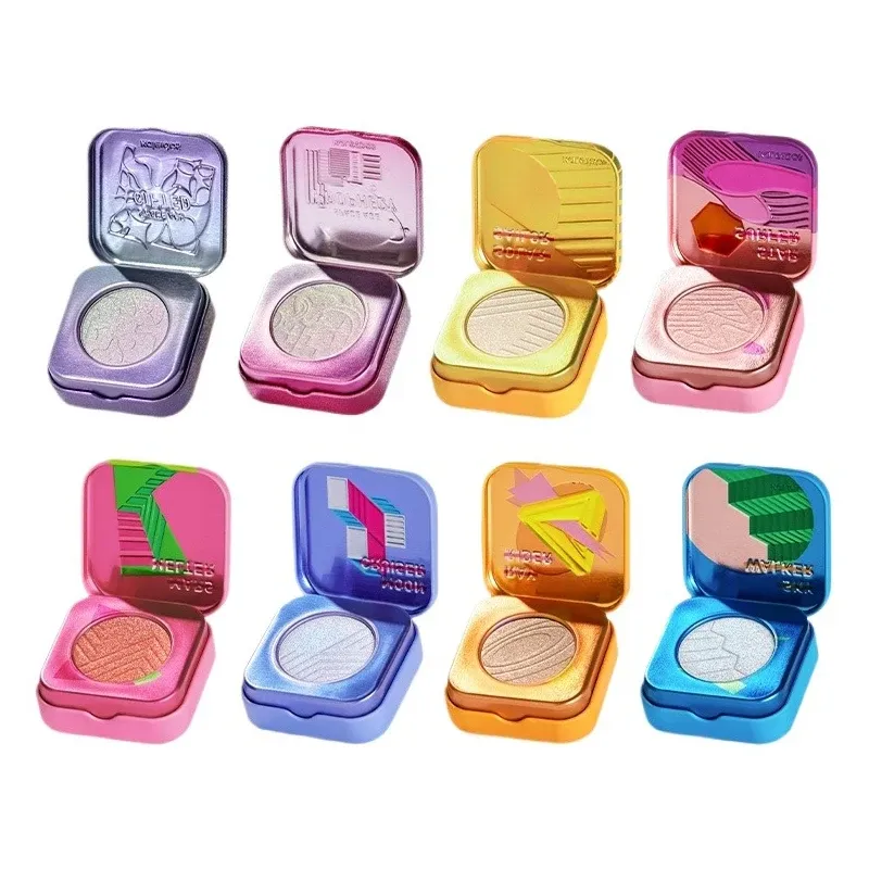 Kaleidos Space Age Prophecy Highlighter Glitzer Palette Chrom Gesichts-Make-up Chameleon Diamond Powder Aufhellende Lidschatten