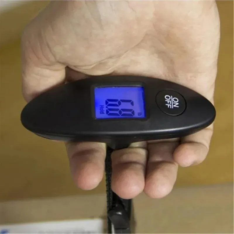 40 kg/100 g tragbare Gepäckwaage, hochpräzise digitale Reise-Hängewaage mit Gurtband, digitales elektronisches LCD-Gepäck