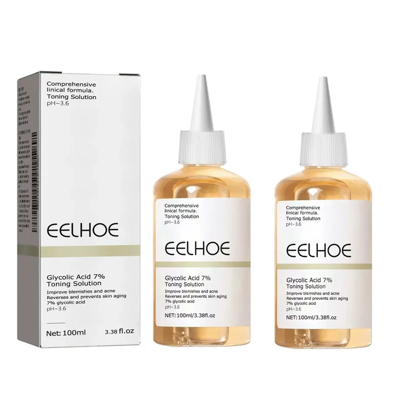 Glykolsäure, 7 % Tonisierungslösung, gewöhnlicher Akne-Entferner, Lifting, Straffung, Falten, strahlende Gesichtspflege, Glykolsäure-Toner
