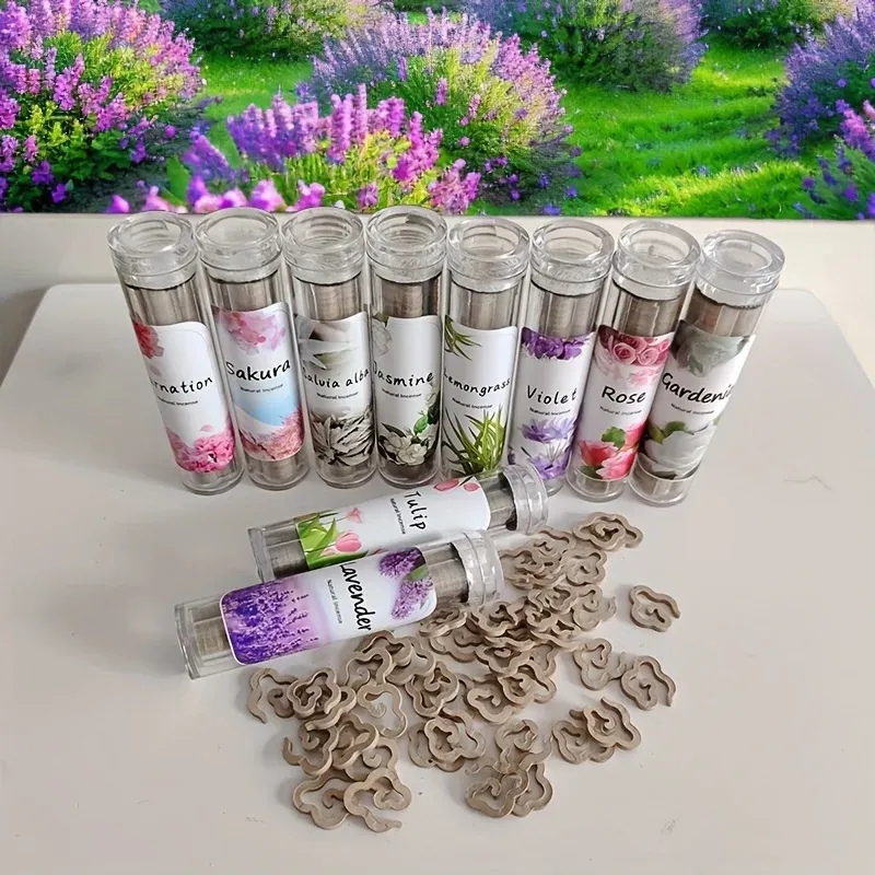 40 Holz-Aromatherapie-Räucherstäbchen, Lavendelduft, geeignet für Yoga, Meditation, Zuhause, Hotel, Spa, Büro, Luftreinigung, Entspannung, Dekompression, Weihnachtsgeschenk – ohne Federn, geeignet für Weihnachten, Halloween, Ostern, Guangming-Festival, Thanksgiving
