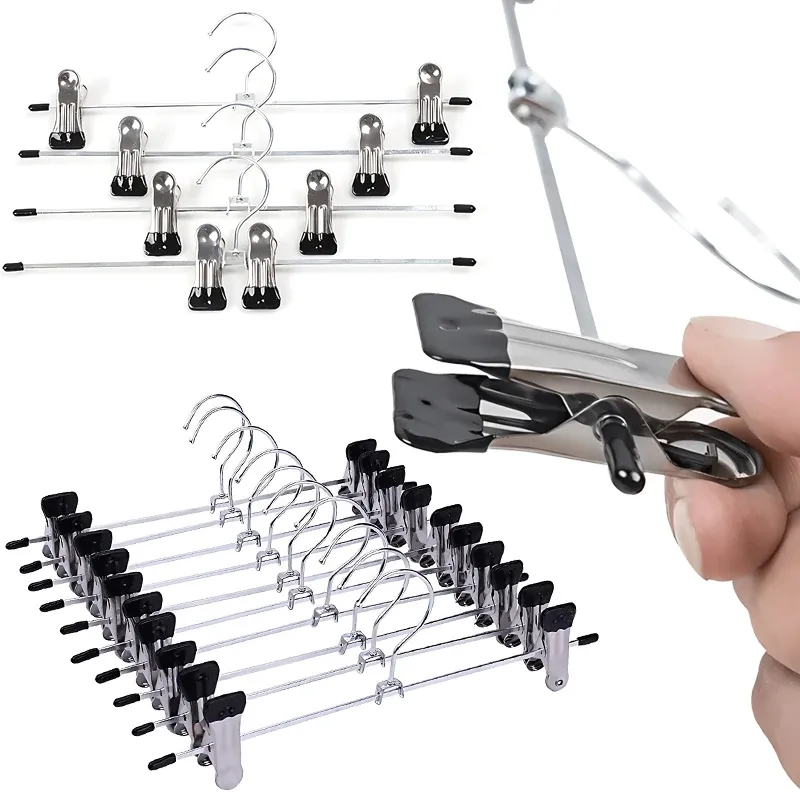 5/10/20 PCS Hosen Clip Multifunktionale Metall Hosen Clips Einstellbare Hosen Kleiderbügel Wesentliche Haushalt Schränke Lagerung Artikel ZYF