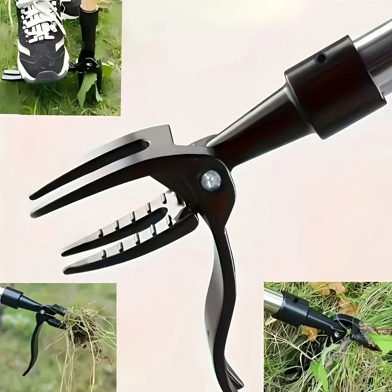 1 Stück 4-Klauen-Unkrautwerkzeugkopf – professioneller Wurzelextraktor für robuste Unkraut im Garten, ergonomische Gartenpflegelösung