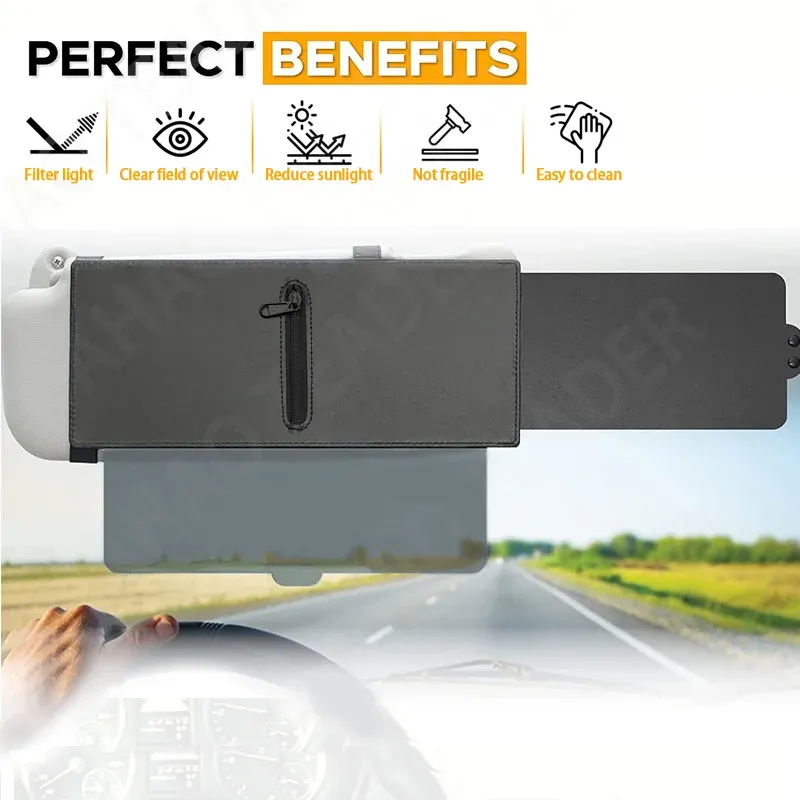 1Pcs PC Auto Sonnenblende Extender Anti-glare Sonne Blocker Auto Fenster Sonnenschirm Und UV-Strahlen Blocker Universal für Autos Zubehör