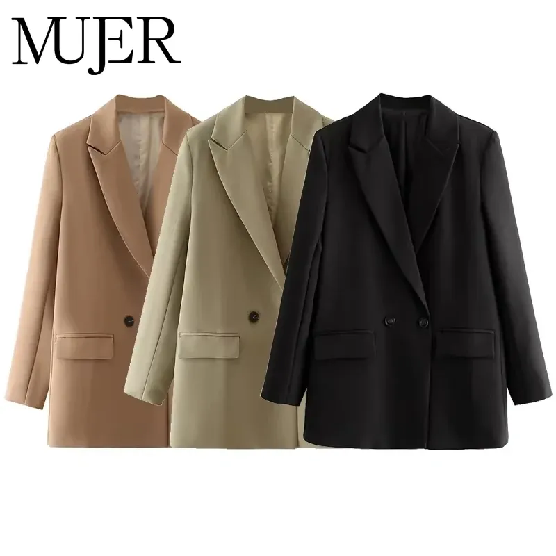 MUJER 2025, Damen-Blazer, neuer Büro-Casual-Blazer, gerade Oberbekleidung, modische Damen-Blazer für Damen, Mäntel