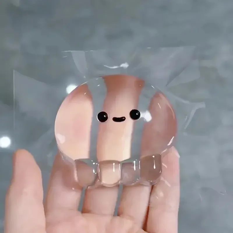 1 Stück transparente Qualle, süßes und romantisches Mini-DIY-Quetschspielzeug, Neuheit, super Spaß, langsamer Rückprall, Partygeschenke