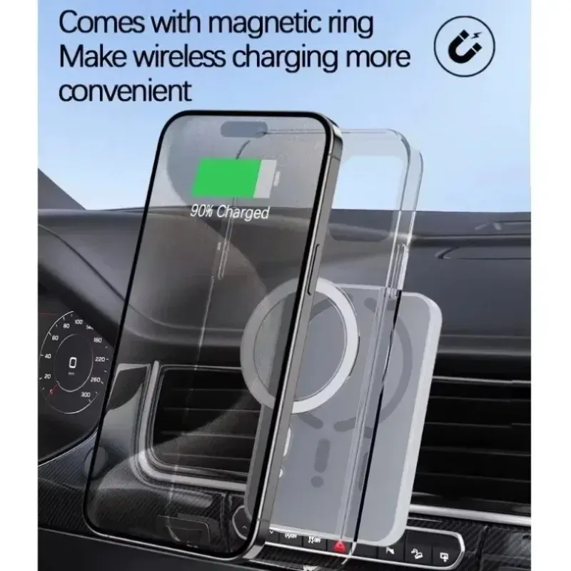 30W Magnetisches Auto-Wireless-Ladegerät für Lüftungsschlitze, GPS-Handyhalterung für MagSafe iPhone 16 15 14 13 12 Pro Max, schnelles Laden von Mobiltelefonen