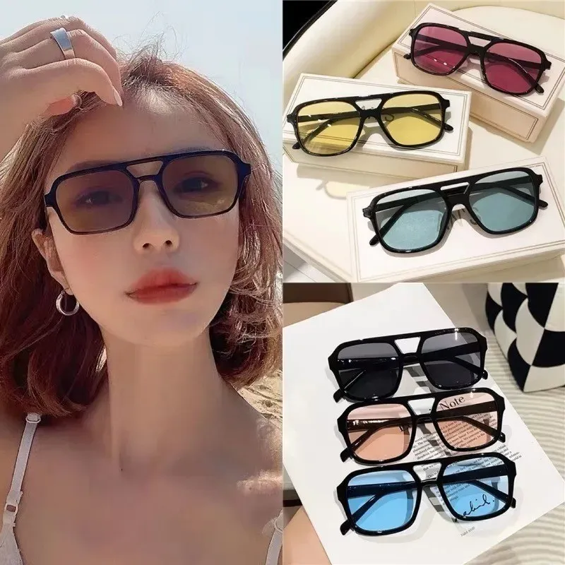 Retro Double Beam Sonnenbrille Sommer Outdoor Schutz Mode Herren- und Damenbrille