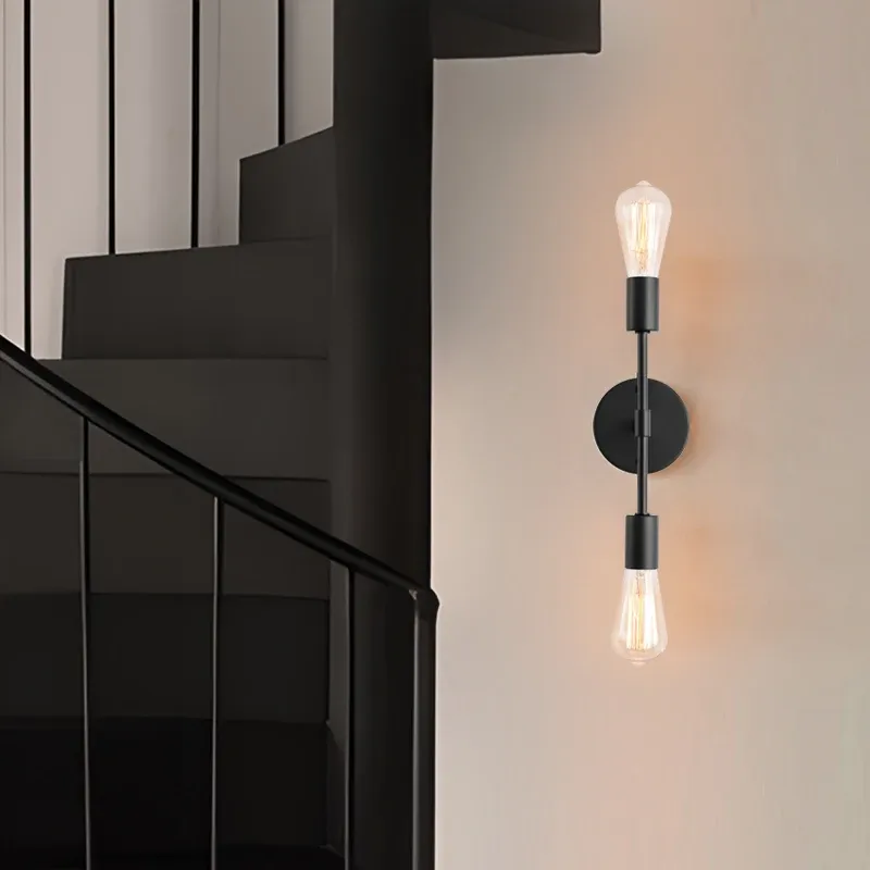 Moderne, minimalistische 2-flammige E27-Wandleuchte für Wohnzimmer, Schlafzimmer, Nachttisch, Badezimmer, Flur, Kleiderschrank, Beleuchtungskörper