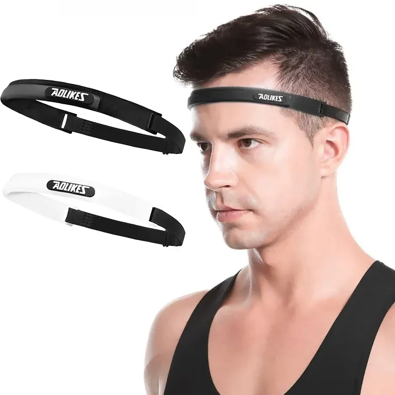 Elastisches Kopfschweißband, weiches Silikon, zum Laufen, Yoga, Radfahren, Schweißband für Männer und Frauen, Fitness, Basketball, Tennis, Stirnband