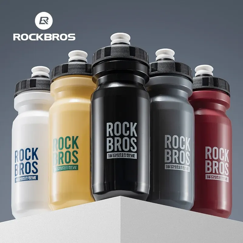 ROCKBROS Fahrrad-Wasserflasche, 600 ml, PP, Sportbecher, Radfahren, Wasserkocher, Outdoor, Camping, Wandern, Squeeze-Fahrradbecher