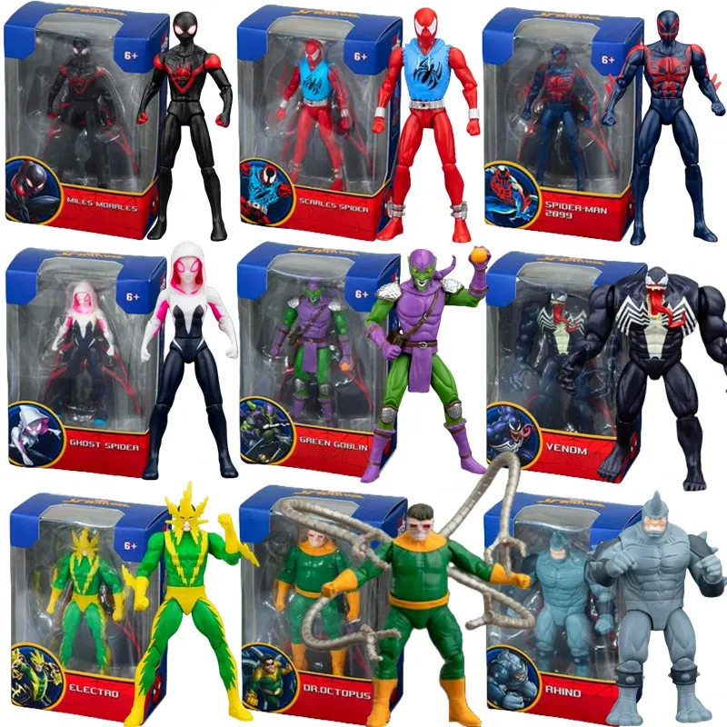 ZD Original Spider Man 4 Zoll GREEN GOBLIN Doctor Octopus VENOM Actionfiguren MILES GWEN ELECTRO SCARLET SPIDER 2099 RHINO Spielzeug