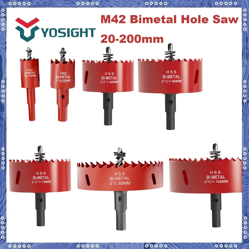 1 Stück M42 20 mm-200 mm verstellbarer Lochsägenbohrer für Metall, Holz, Gipskarton – langlebiges Schneidwerkzeug für verschiedene Heimwerkerprojekte