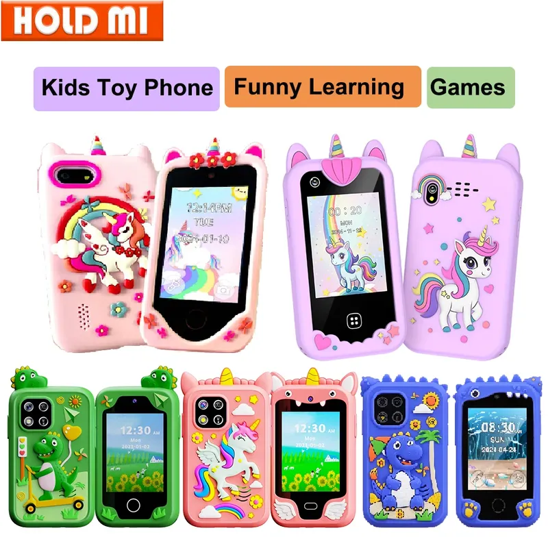 Kinder Smartphone Spielzeug TouchScreen Einhorn Baby Mobile MP3 Musik Player Digitalkamera Lernspielzeug Mädchen Jungen Geburtstagsgeschenke