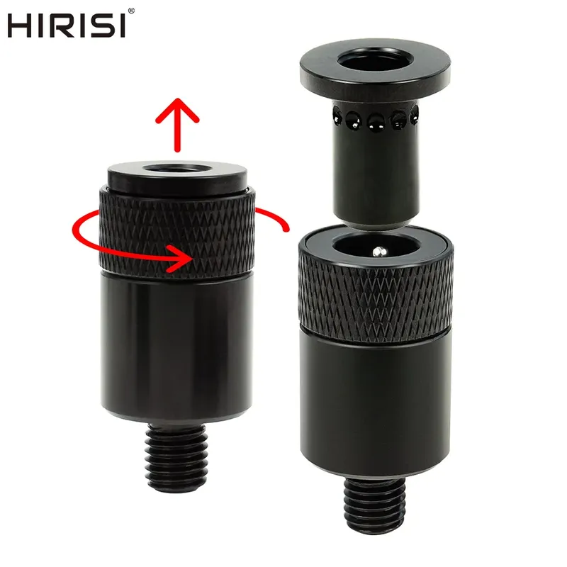 Hirisi 2 Stück Schnellwechsel-Anschluss zum Karpfenangeln, Aluminium-Twist-Lock-Adapter, sicheres und langlebiges Angelzubehör für Angelruten