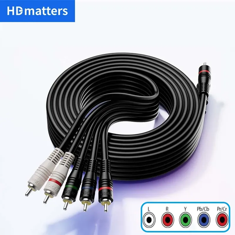 5-RCA-Komponenten-Video-/Audiokabel RGB-Komponenten-Ypbpr-Kabel mit Audio für DVD STB TV Box HDTV bis zu 1080I