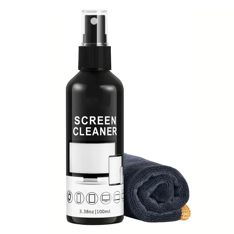 Bildschirmreiniger-Sprüh-Set – Glasreiniger-Spray und Mikrofaser-Reinigungstuch, geeignet für eine Vielzahl von Glas, Brillen und Kameraobjektiven