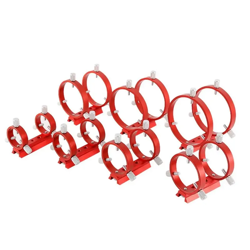 Rotes Teleskop-Halterungsset Führungsrohr-Ringkit für Teleskoprohrdurchmesser 42/50/60/68/80/90/102mm
