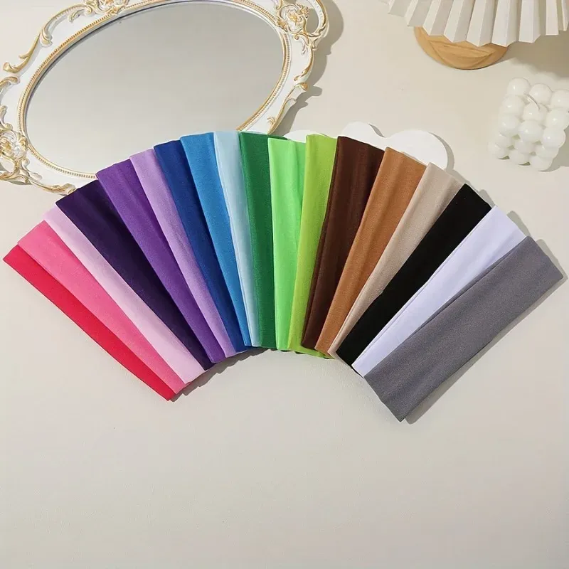 Elastisches Haarband, modische Stirnbänder, einfarbig, gestrickt, Sport, Laufen, Fitness, Yoga, Haarbänder, Make-up, Haarschmuck für Frauen