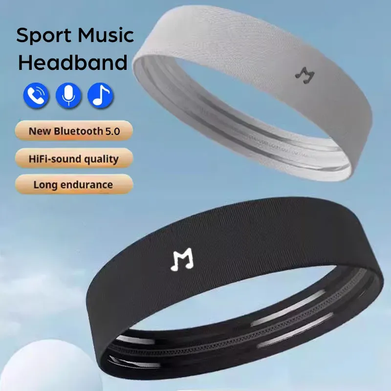 Bluetooth-Schlafkopfhörer, Sport-Stirnband, kabellose Musik-Kopfhörer, nicht abdeckend, Gehörführung, Schweißband mit Mikrofon, offenes Ohr-Headset