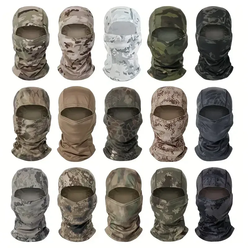 Camouflage Sturmhaube Hut Radfahren Vollgesichtsmaske Outdoor Sport Jagd Wandern Ski Maske Motorrad Helm Innenkappe
