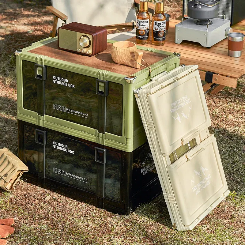 UFORU faltbare Aufbewahrungsbox, mehrschichtiger, verdickter Kofferraum-Organizer mit Deckel – perfekt für die Aufbewahrung von Camping-Picknick-Autos