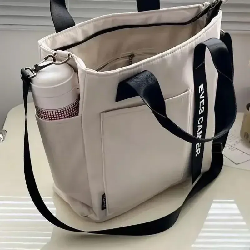 Neue Casual Tote Große Kapazität Schulter Tasche Nylon Wasserdichte Leinwand Handtasche Einfache Mode Messenger Taschen Für Schülerin
