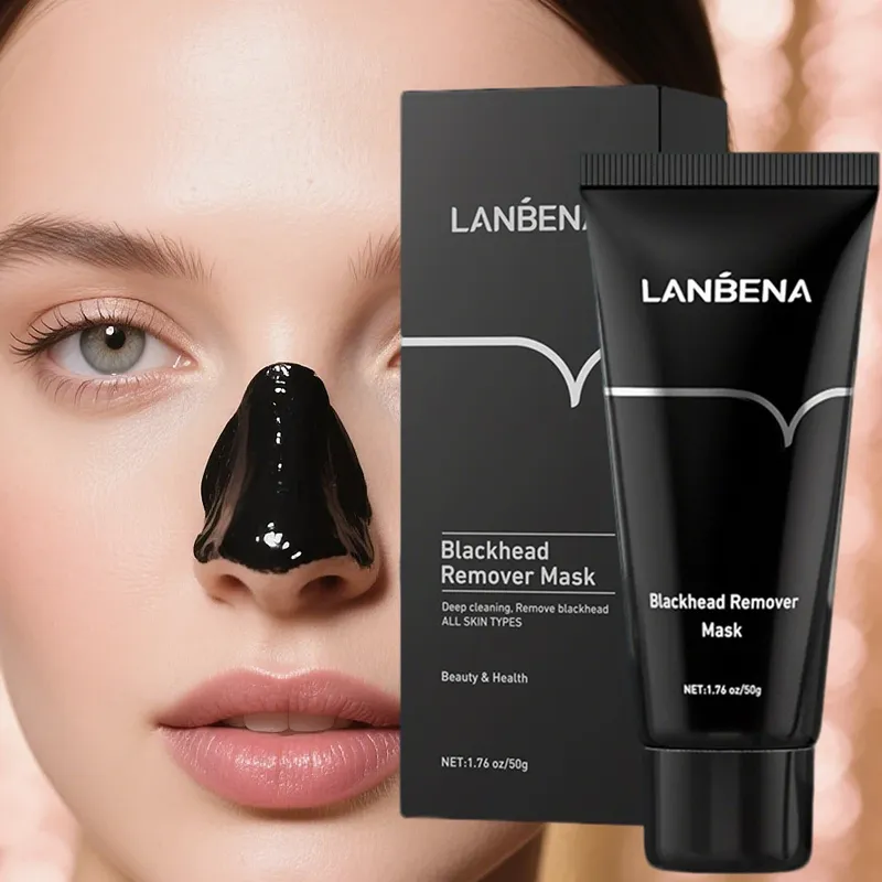 LANBENA Mitesser-Entferner-Maske, schrumpfende Poren, Tiefenreinigung, feuchtigkeitsspendende Maske, verbessert raue Hautporen, abziehbare Schlammmaske, Hautpflege