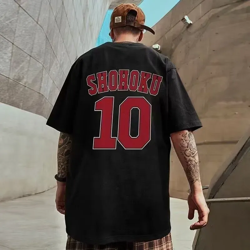 8XL Männer Oversize Mode Lose American Basketball Nummer zehn Drucken Kurzarm Rundhals Vielseitig Trend Paar Outfit