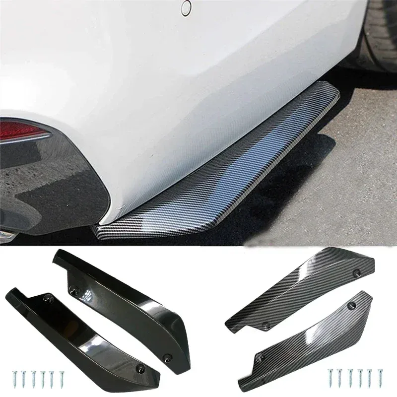 Auto Vorne Hinten Stoßstange Streifen Lip Spoiler Diffusor Splitter Scratch Protector Carbon Faser Winglets Seite Rock Verlängerung Universal