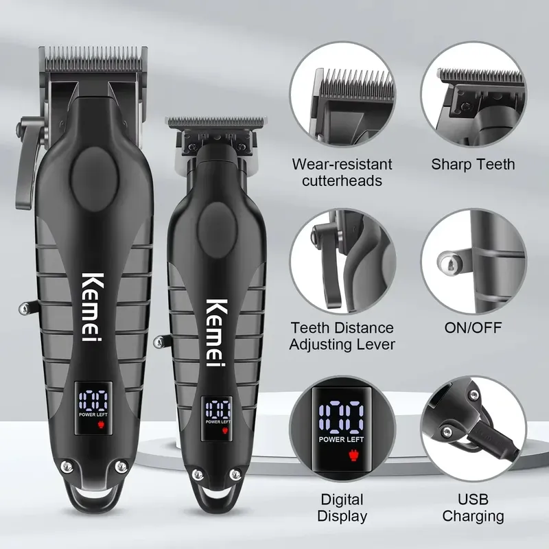 Kemei KM-2290 KM-2293 KM-T95 Neue professionelle Schneidemaschine Elektrorasierer Haarschneider mit LCD-Display Herren-Haarschneidemaschine