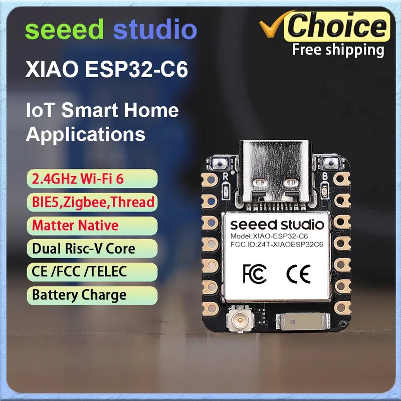Original XIAO ESP32-C6/C5 Entwicklungsboard-Modul 2,4GHz WiFi6 BLE 5.0 für Arduino IoT-System Zigbee Smart Home Anwendungen