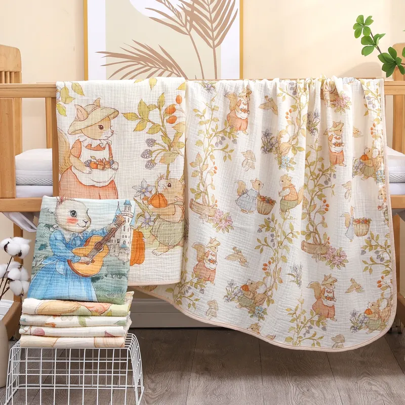 Badetuch für Neugeborene, reine Baumwollgaze, Badetuch, Klasse A, weiche Kinderdecke, saugfähige Decke für Neugeborene