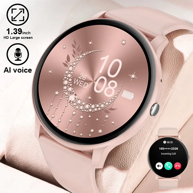 2025 neue Smart Uhr Frauen Männer Bluetooth Anruf Sport Fitness Uhren Herzfrequenz Gesundheit Monitor Smartwatch Damen Für Android iOS