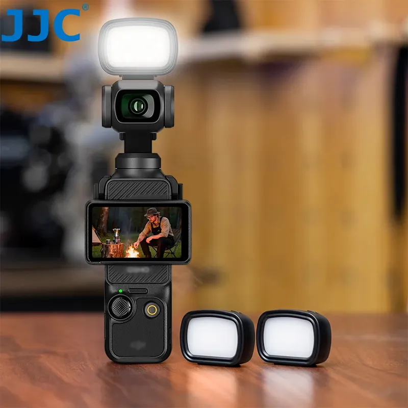 JJC Magnetisches Zusatzlicht für DJI Osmo Pocket 3 Zubehör Mini-LED-Fülllicht Selfie Vlog Videoaufnahme USB-Aufladbar